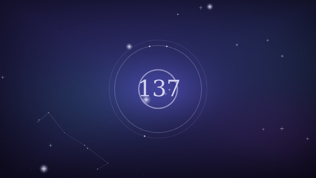 The numbers 1 through 9 arranged in a circle with 1 glowing