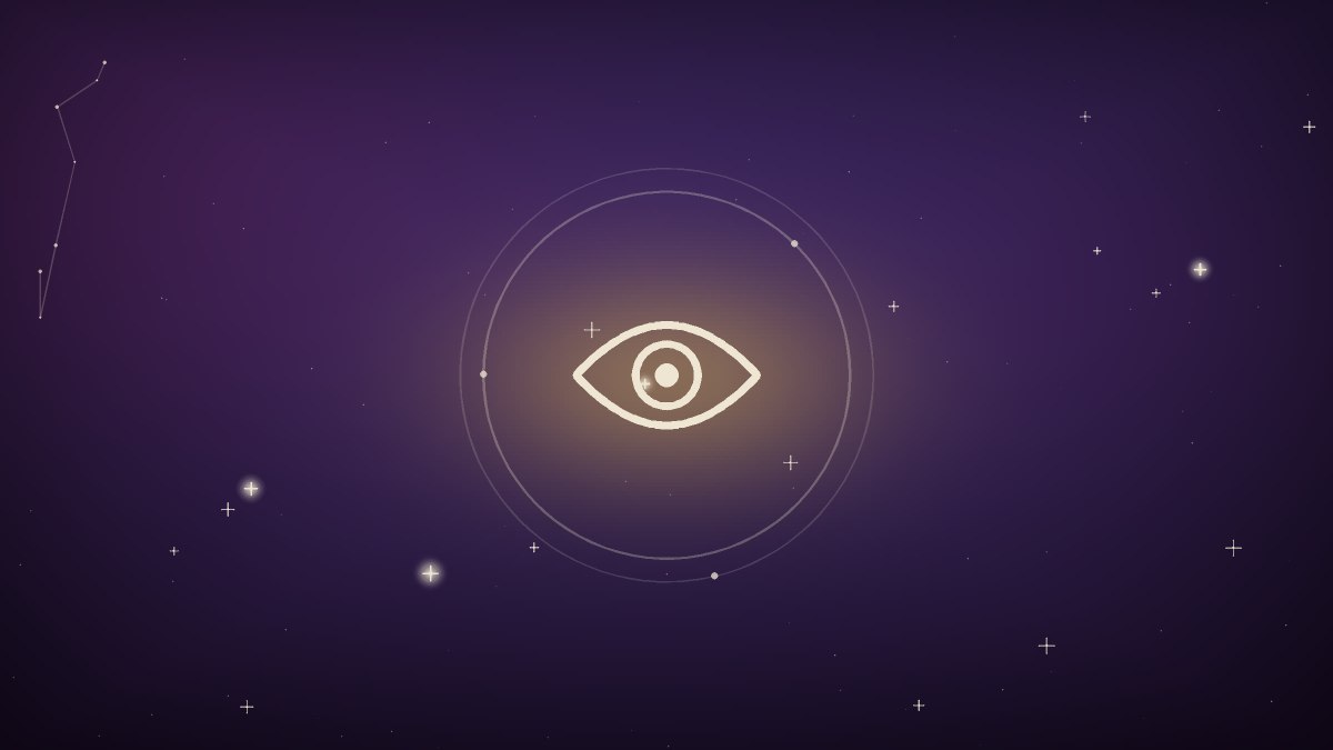 A calm spiral of light over steady ground