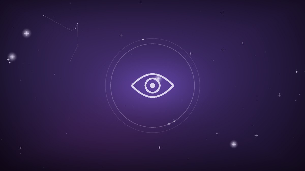 A quiet field of stars over a single winding path