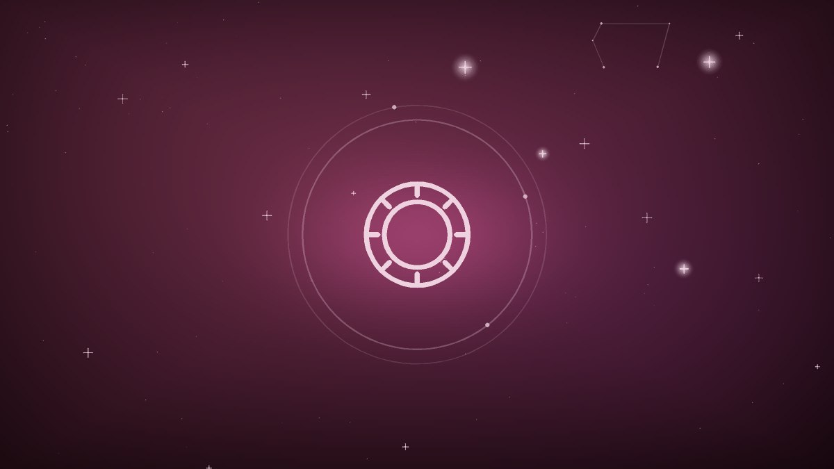 A violet zodiac wheel with one house lit brighter than the rest