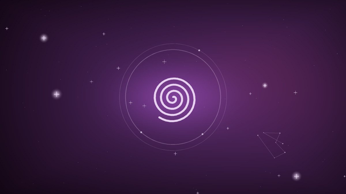 A spiral that circles back on itself