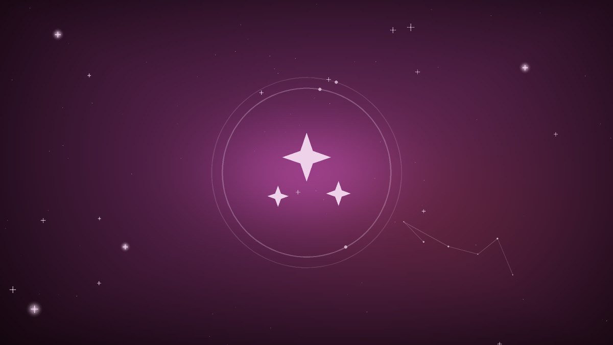 Stars scattered over a calm night field in pale gold