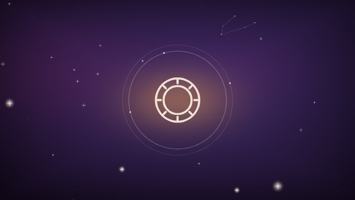 A zodiac wheel in fine gold lines on a deep ground