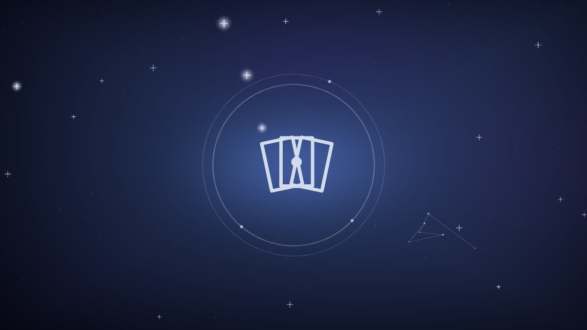A single candle lighting one tarot card