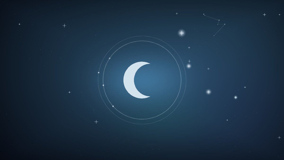 A soft cloud shaped like a spiral staircase rising into the night sky