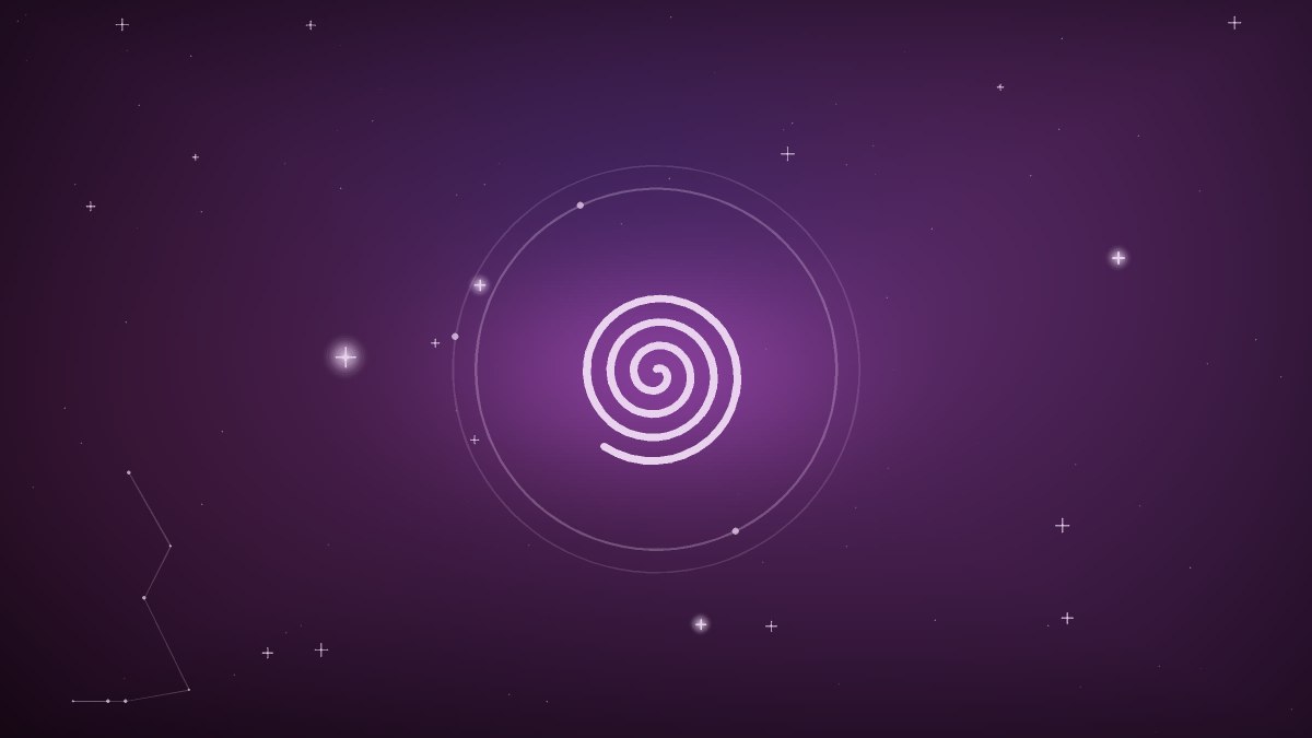 A spiral pattern suggesting the unconscious movements behind dowsing rods