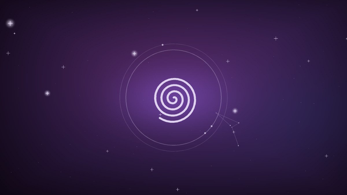 A spiral of wind curling over an open field