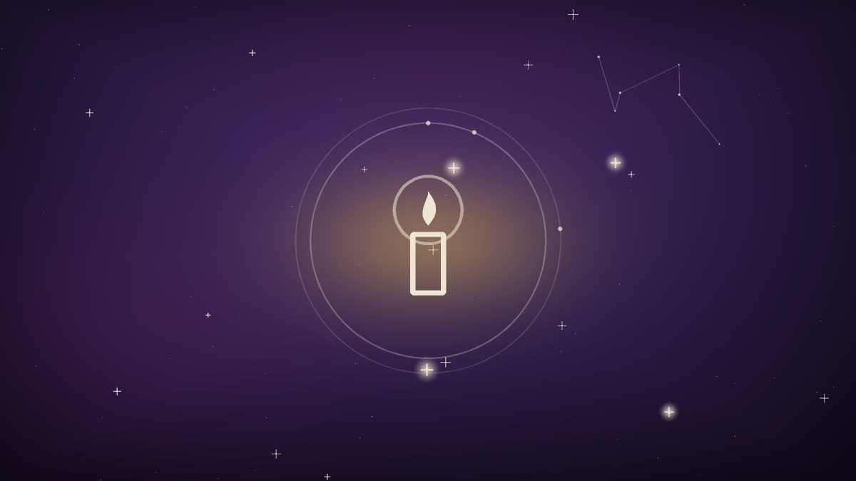 A single lit candle glowing in soft darkness