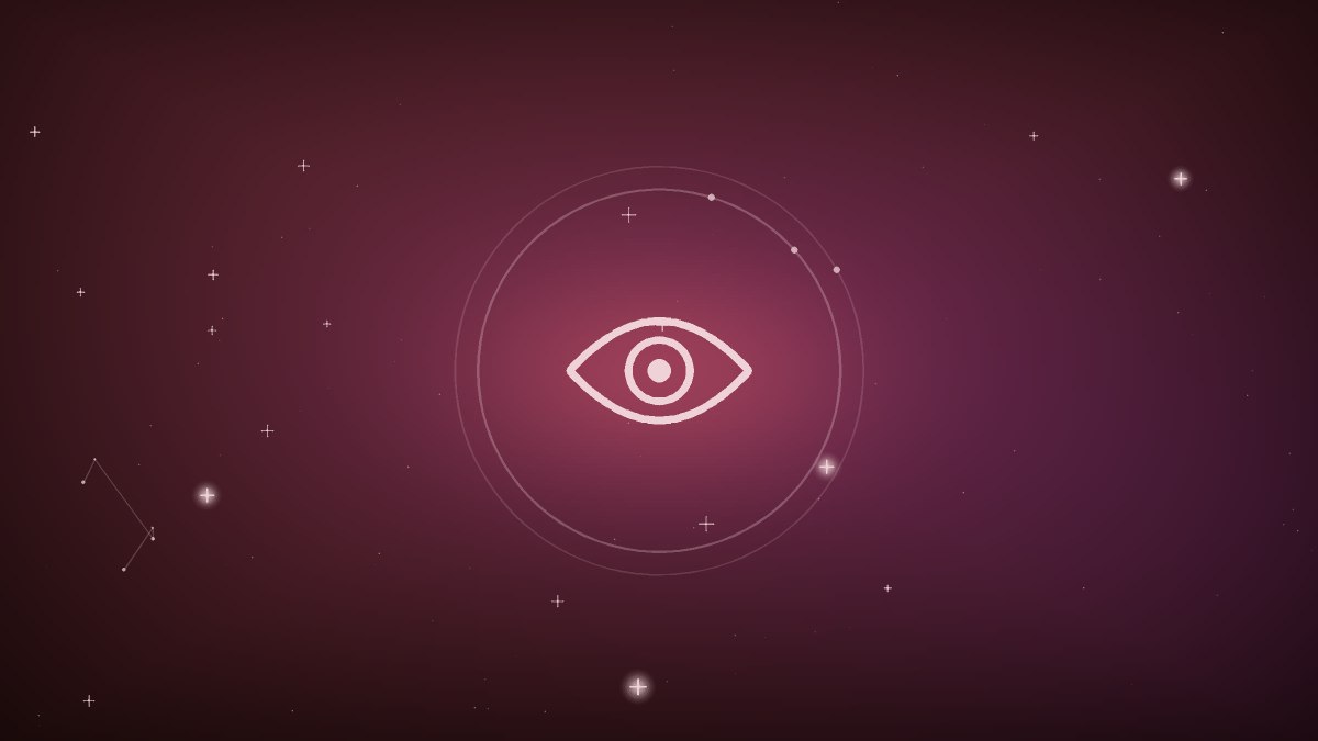 Stylized open eye above a folded letter representing an email psychic reading
