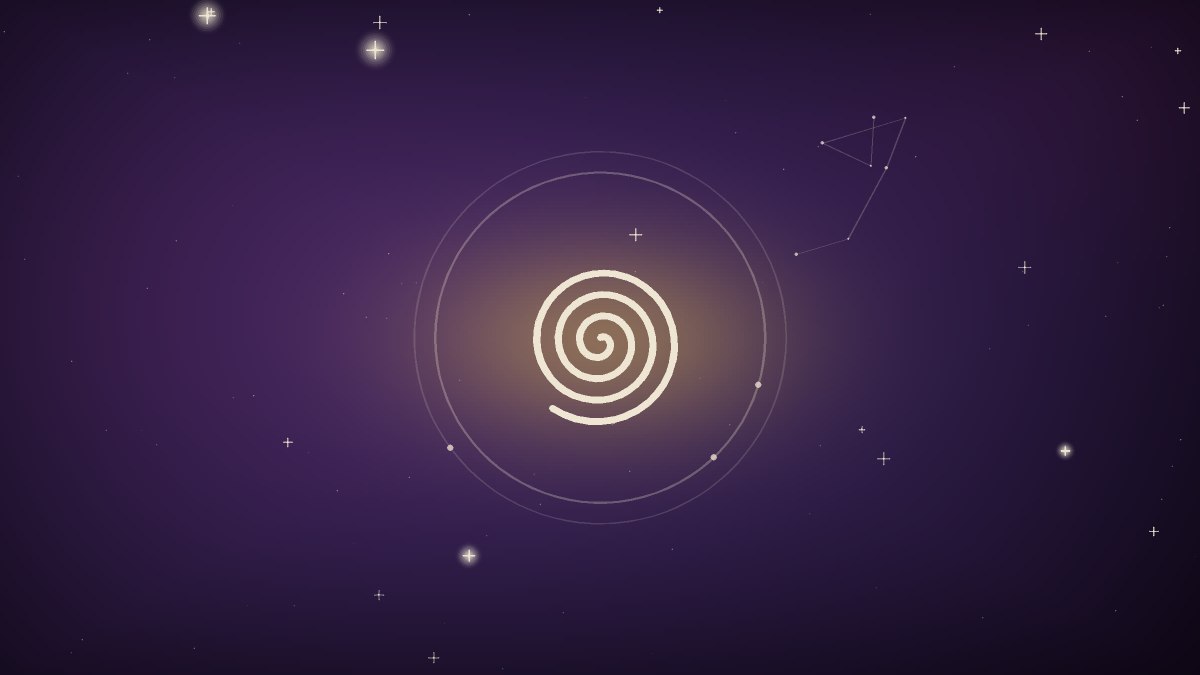 Golden spiral suggesting the turning wheel of fortune