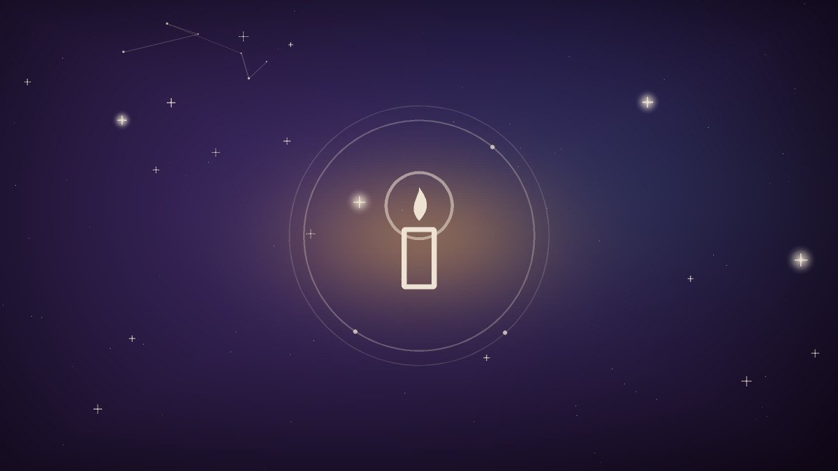 Three candles with one flame leaning sideways