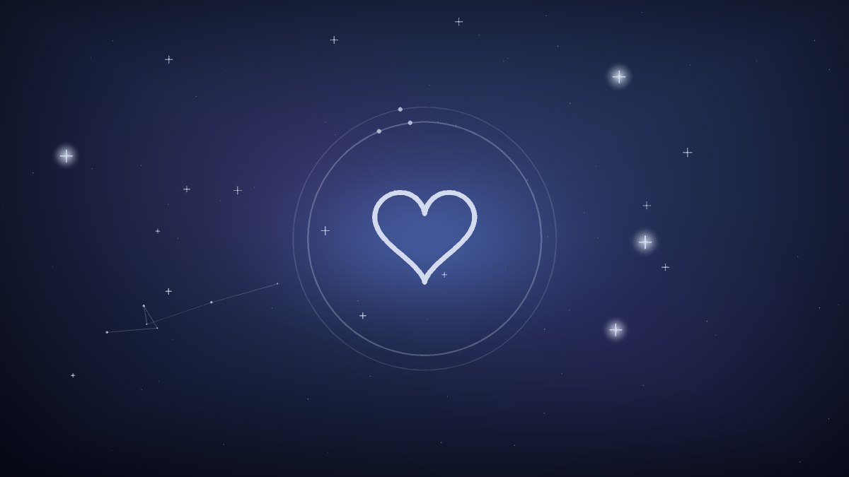A heart shape with a faint ache mark at its edge