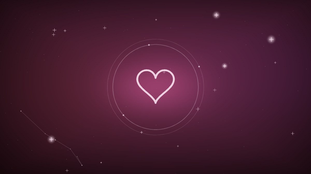 A heart shape in warm light against deep evening shadow