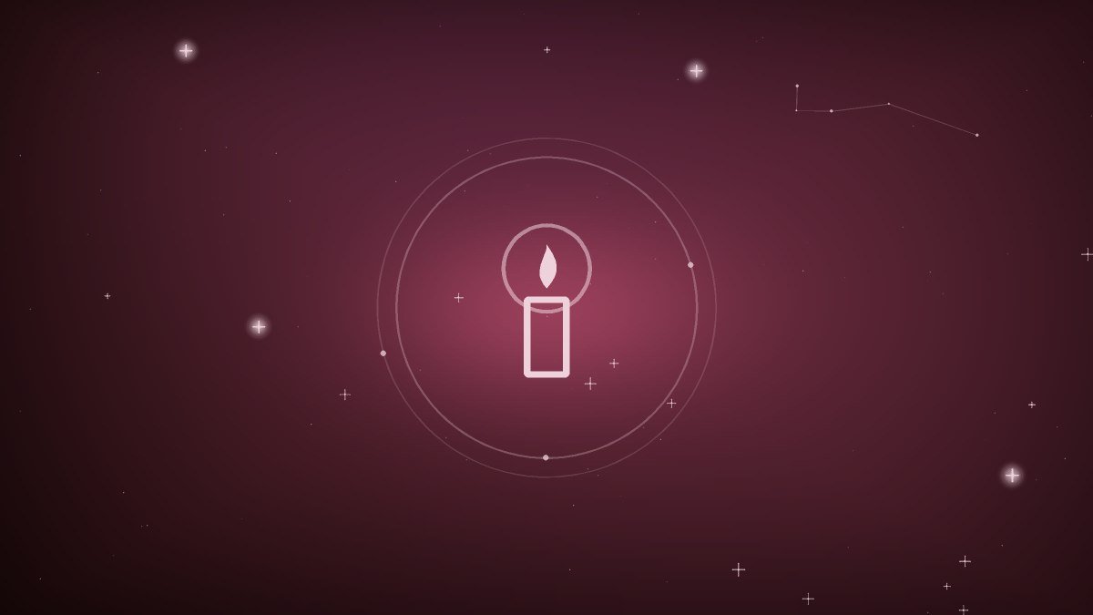 A single candle on a table beside a folded letter
