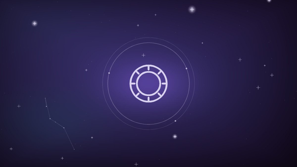 A zodiac wheel in fine gold lines on a deep ground