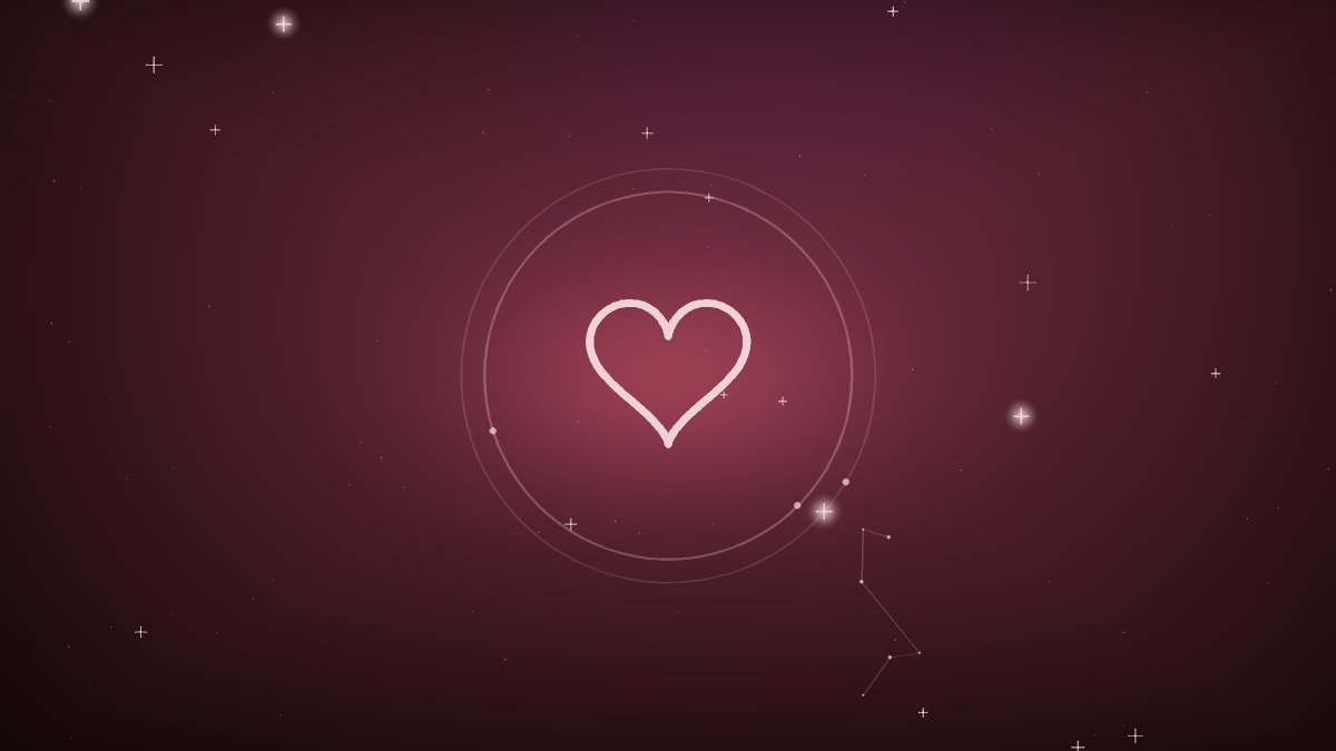 Rose heart motif above a sketched diagram of a palm