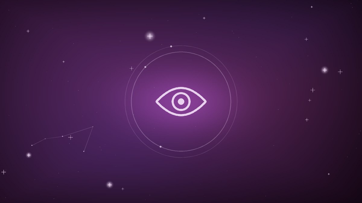 An infinity loop in rose tones representing attention joining two people across any distance