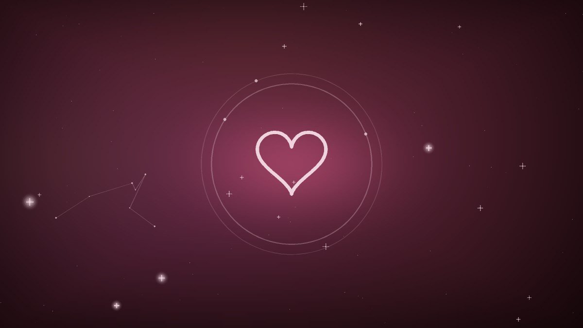 A heart shape and a single coin resting on opposite ends of a simple balance scale