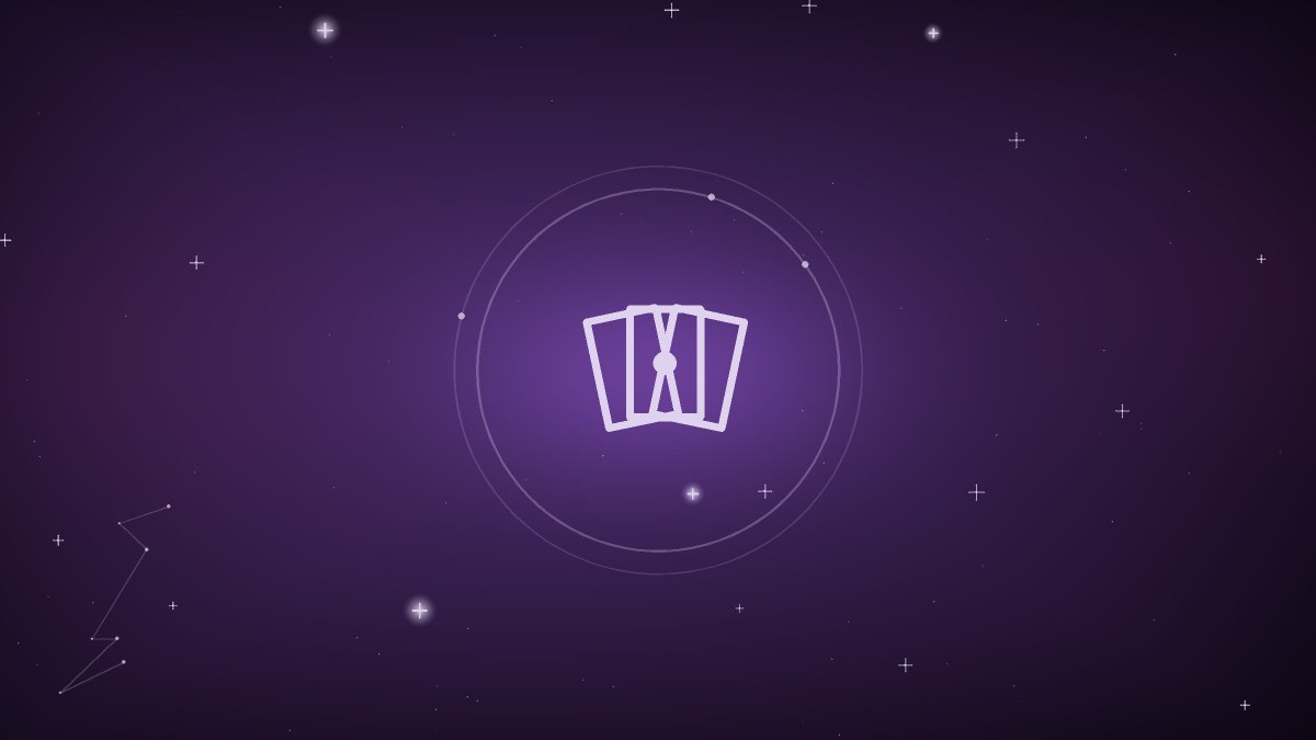 Violet stars artwork rising upward like a summons for the Judgement tarot card meaning