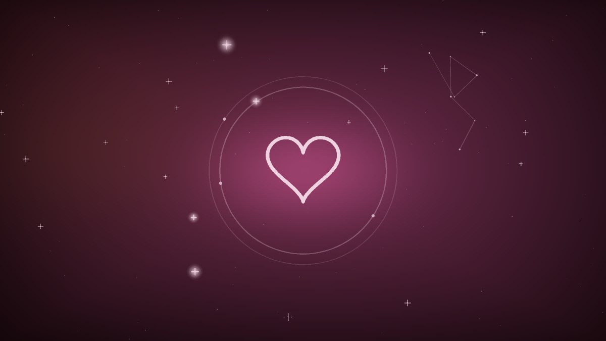 Two loops of an infinity symbol drawn in starlight