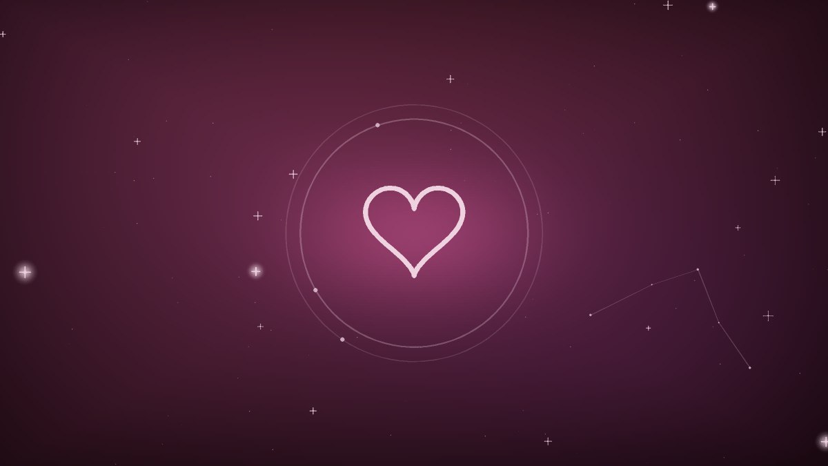 A steady heart shape formed from constellation lines
