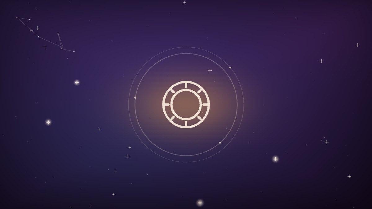 Ten glowing spheres connected by fine lines against a night sky