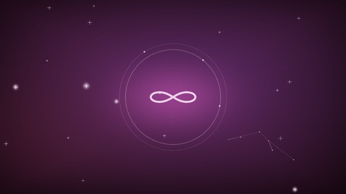 A spiral curling back toward its own center