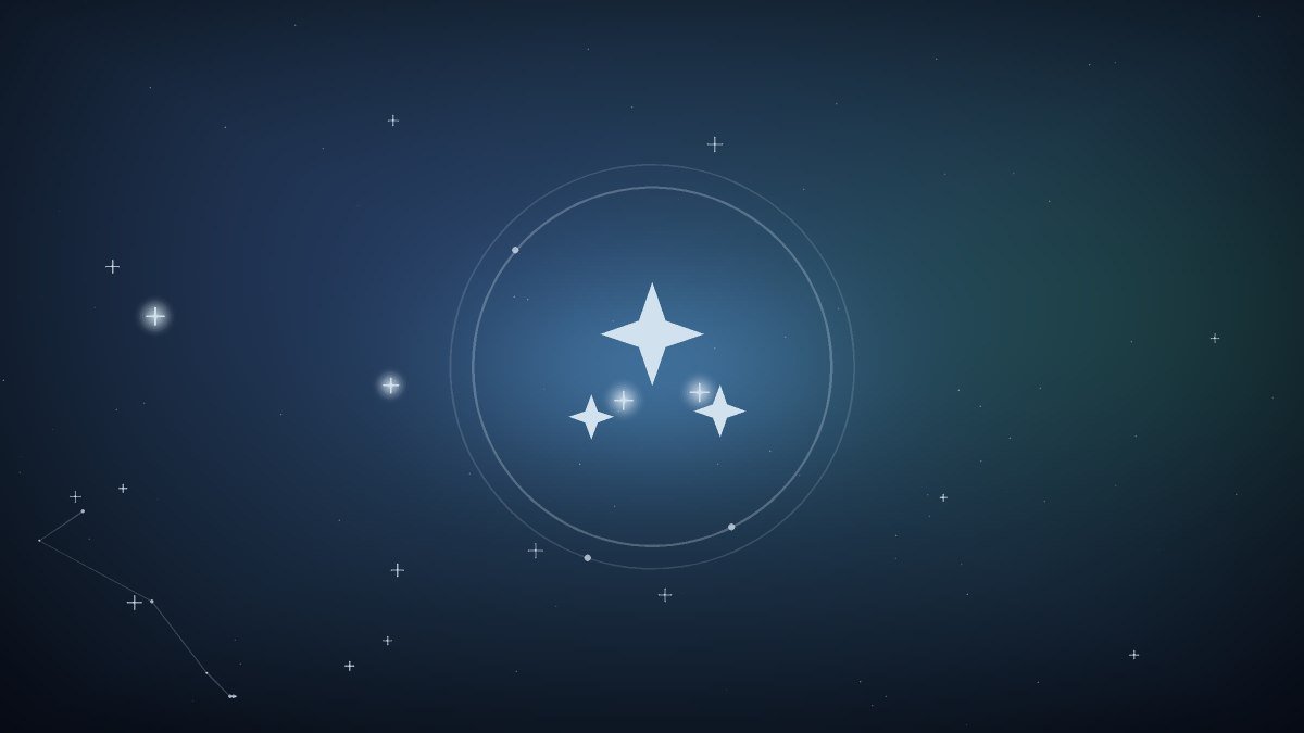 Three stars over a quiet rooftop at dawn