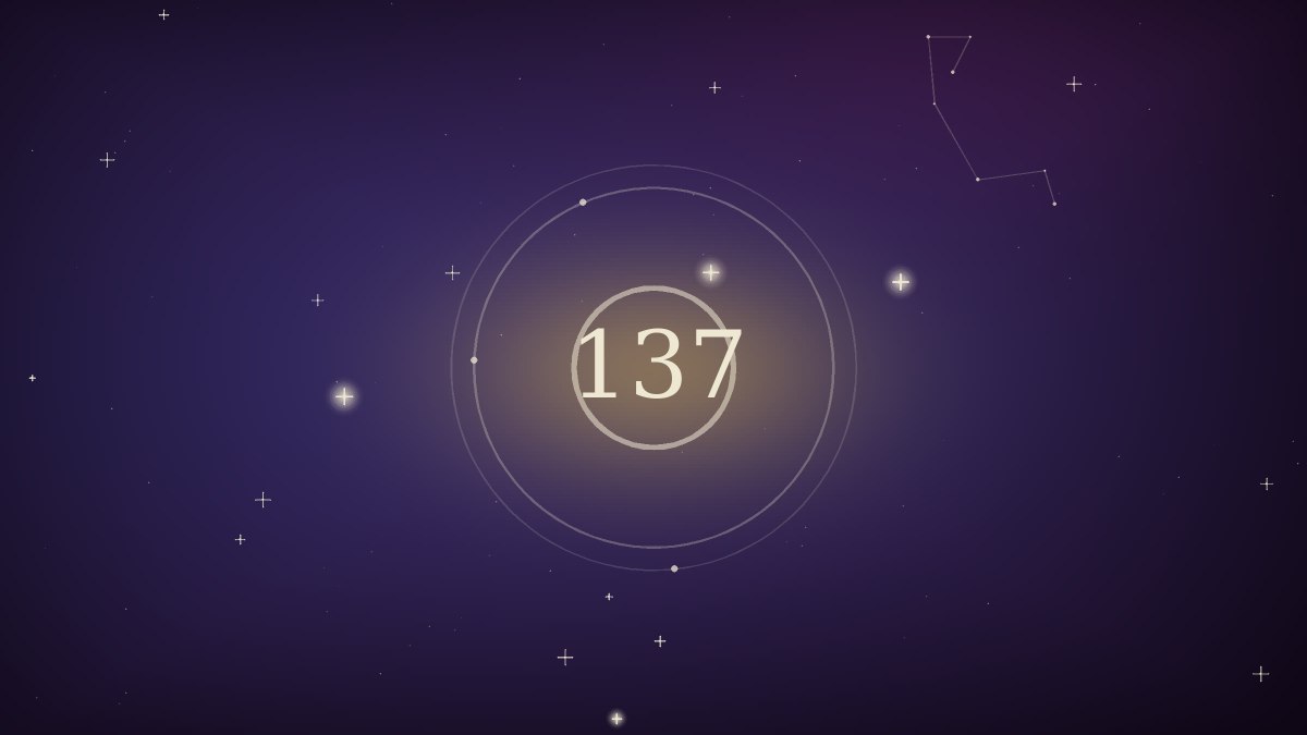 Golden numerals arranged around a birth date