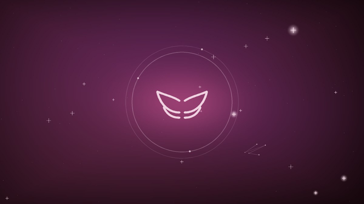 Violet infinity symbol artwork echoing the number 8