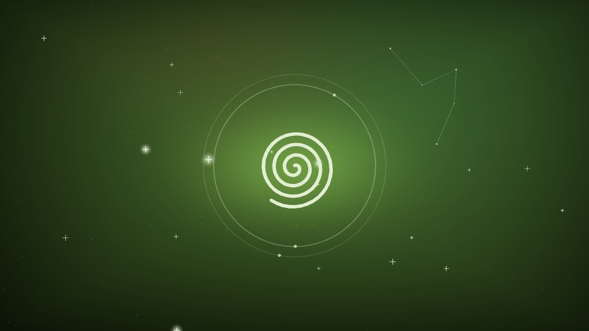 A spiral drawn in warm light, photographed close and calm
