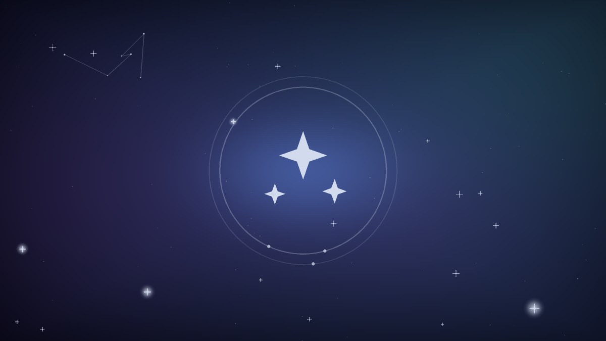 A scatter of small stars across a dark notebook page