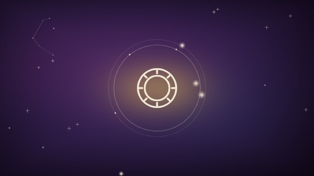 The glyph of Virgo lit among the twelve signs on a dark wheel
