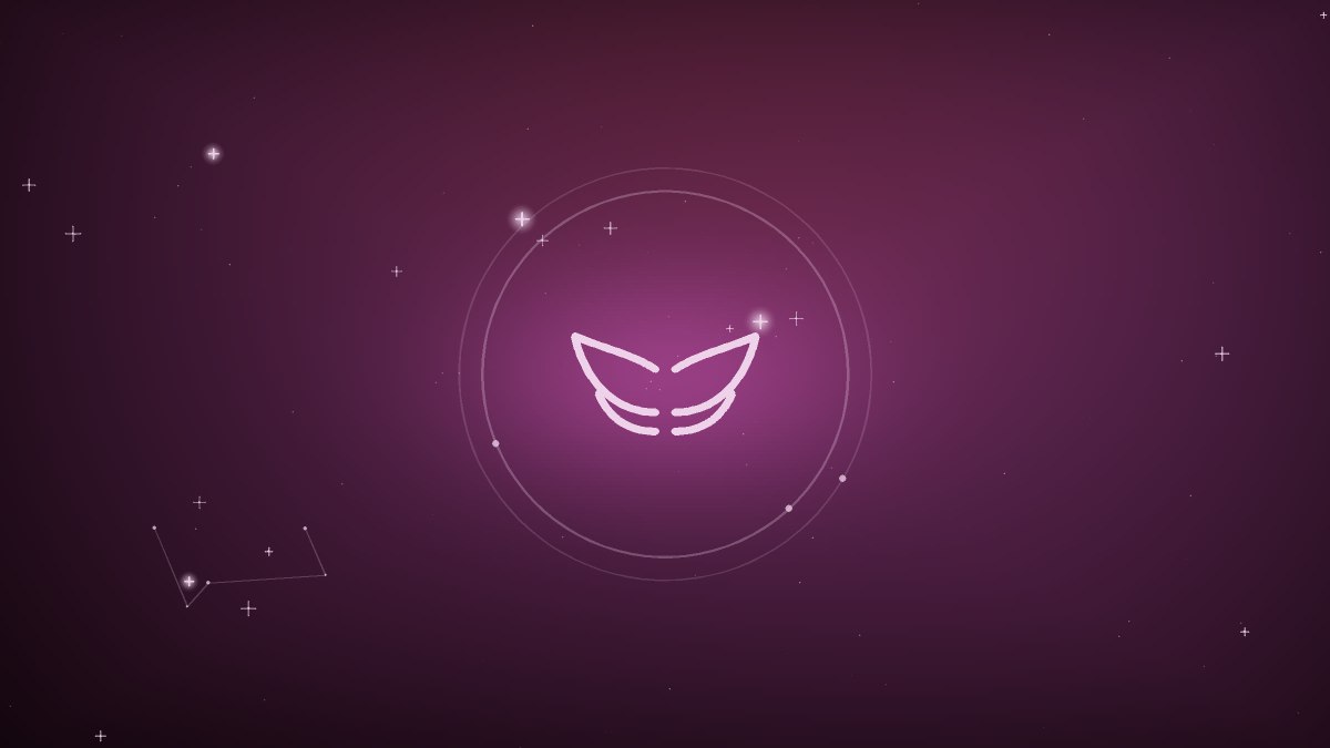Violet infinity loop evoking parallel branching timelines