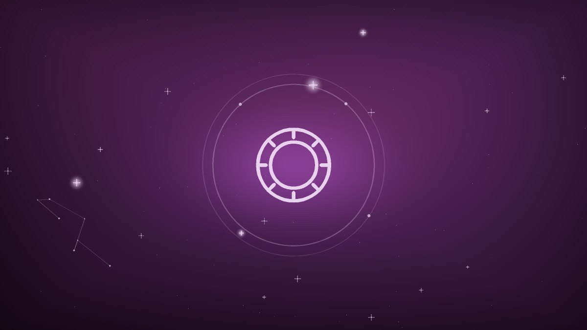 A calm inward spiral over a field of faint stars