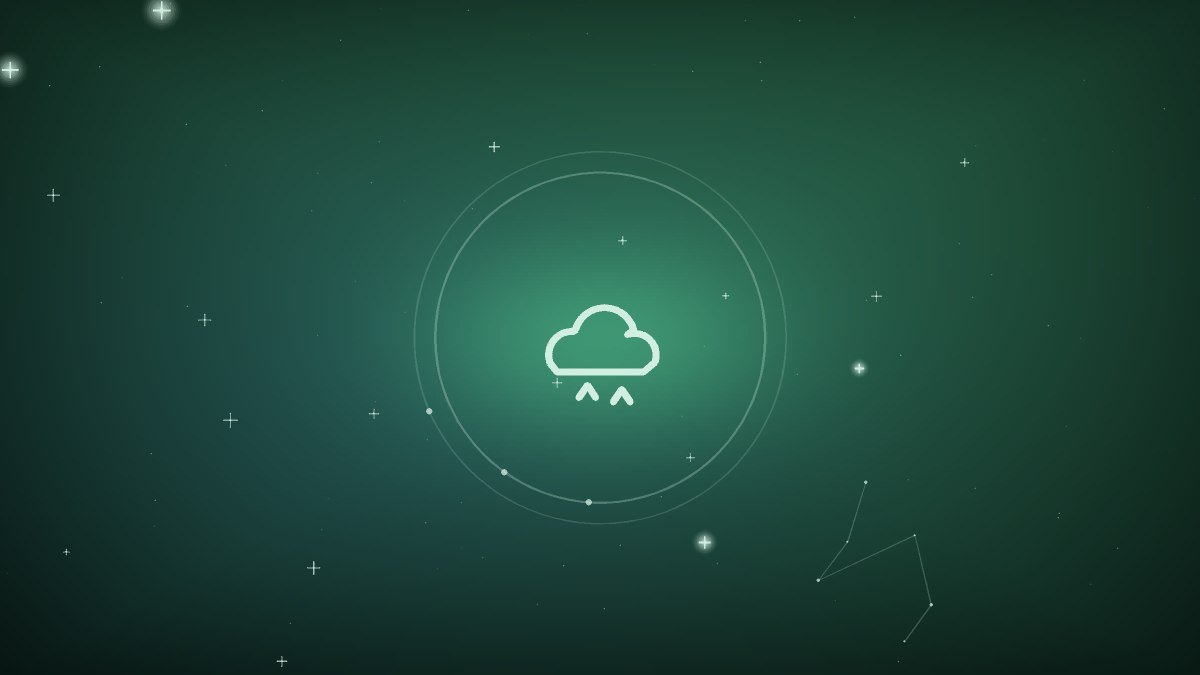 A quiet cloud glowing on a dark table beside a folded note