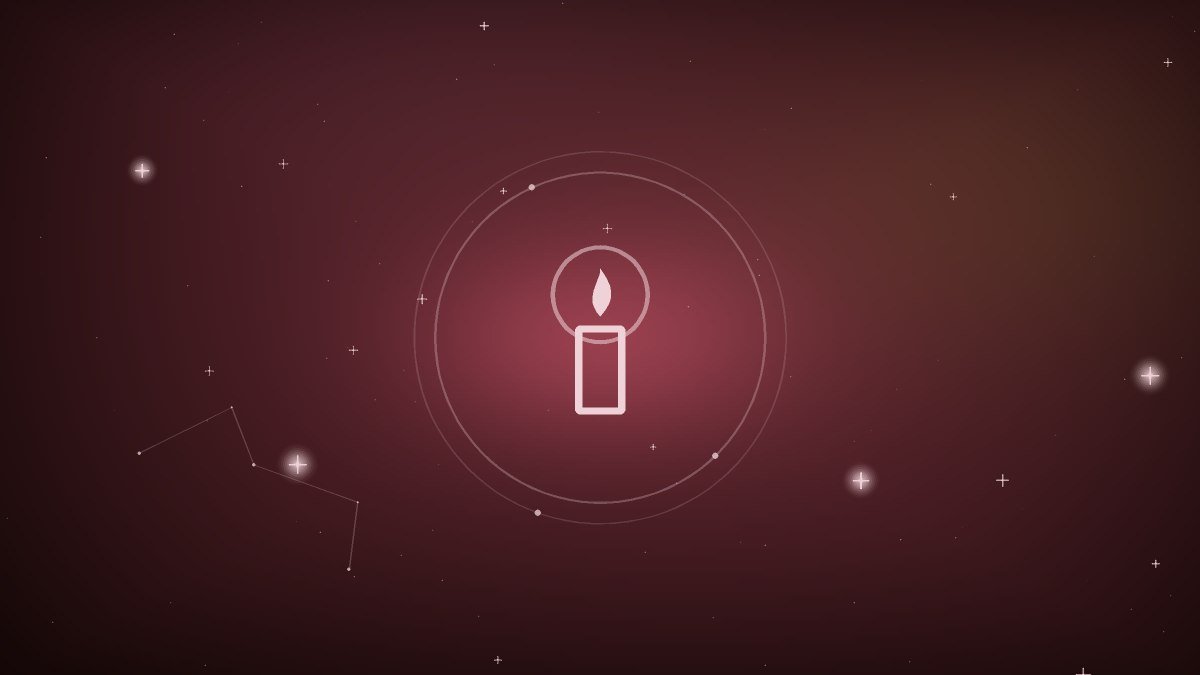 A single candle burning low beside a dark window