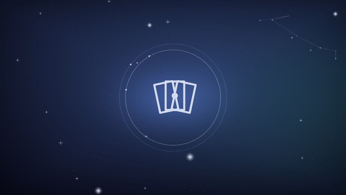 A single heart pip glowing at the center of a fan of cards