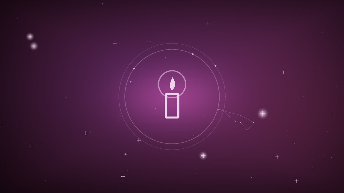 A stylized watchful eye surrounded by drifting mist on a deep violet night background