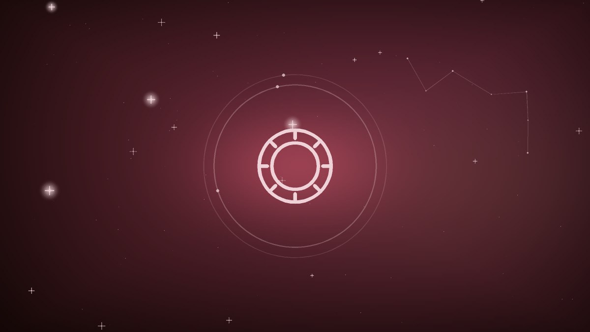 A soft constellation glowing on a violet sky