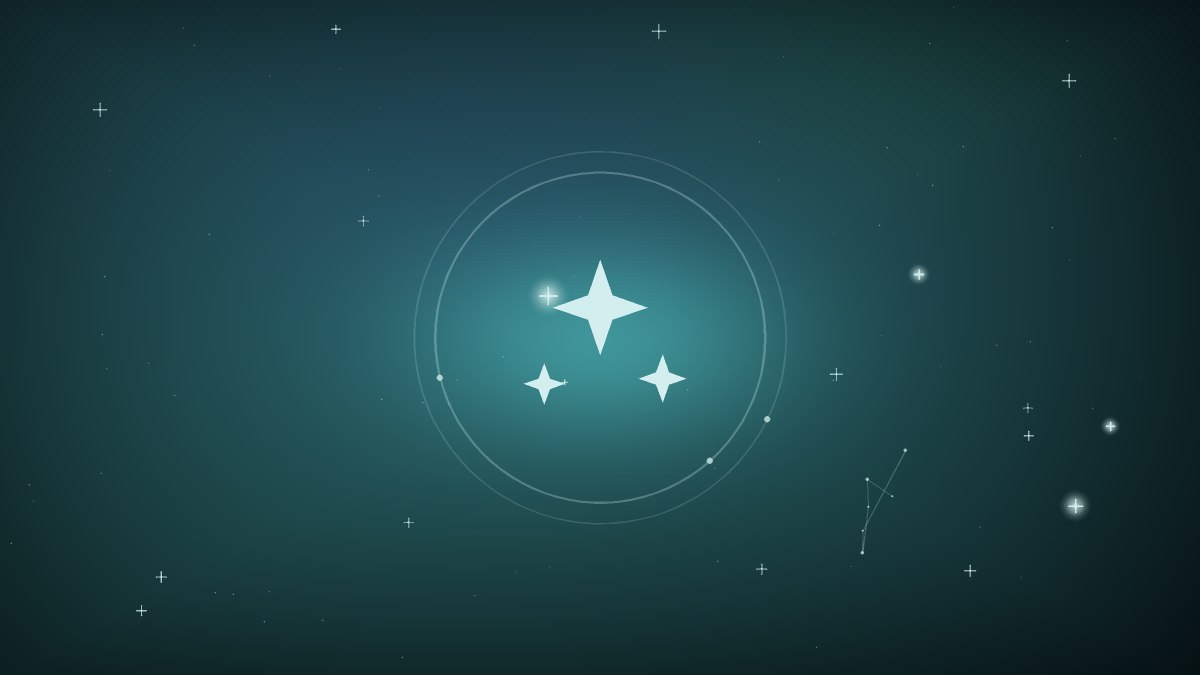 A bright star shining over a dark horizon in teal tones