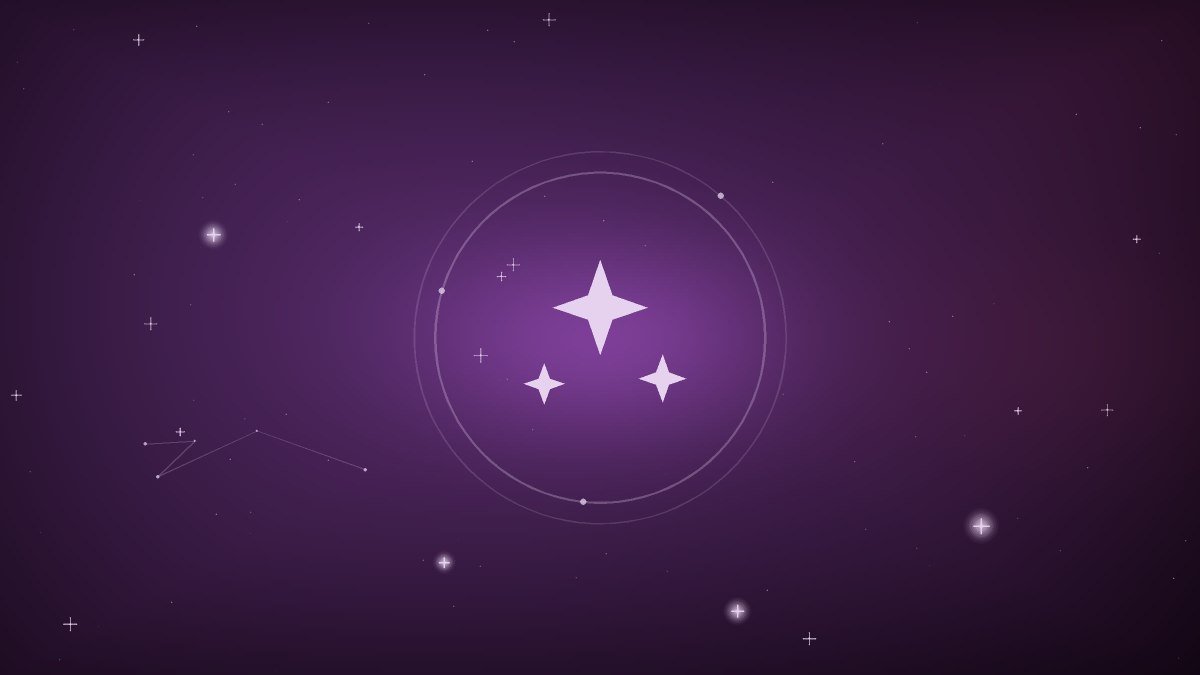 Stars arranged like markers along a winding path