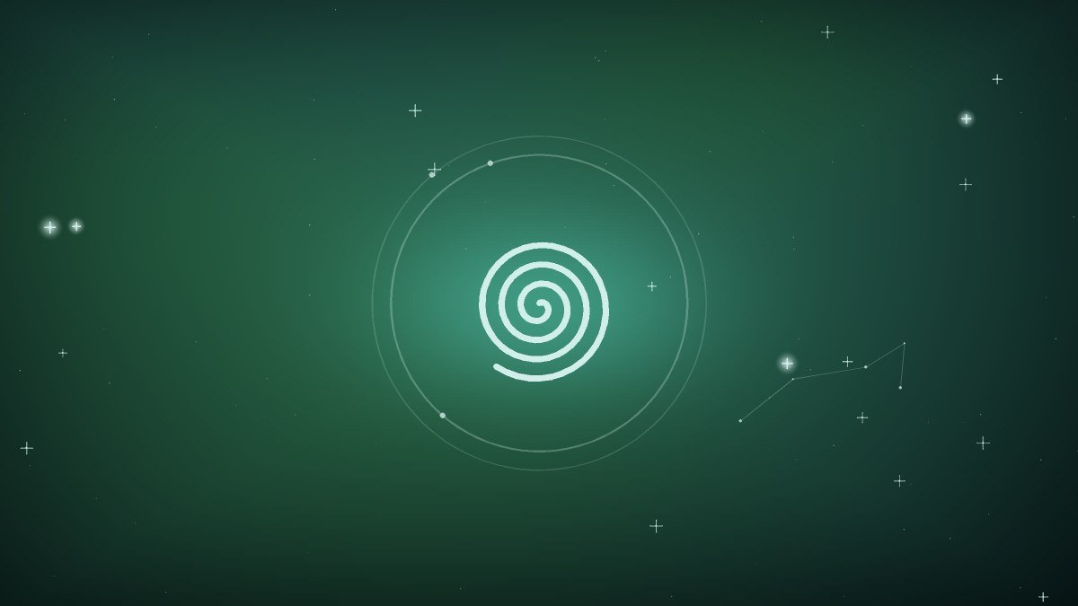 A soft spiral turning outward like passing seasons