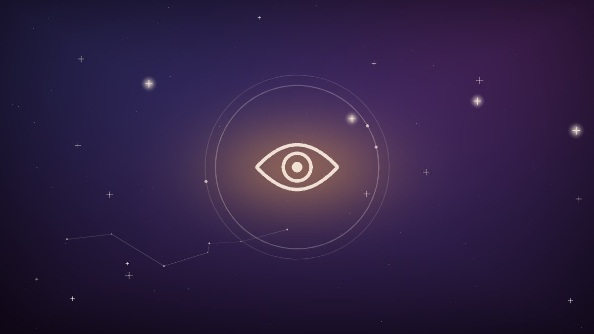 A violet spiral turning outward