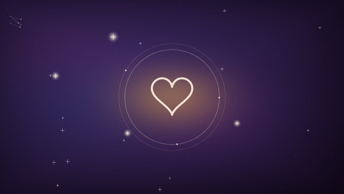 A heart rendered in soft gold light against deep shadow