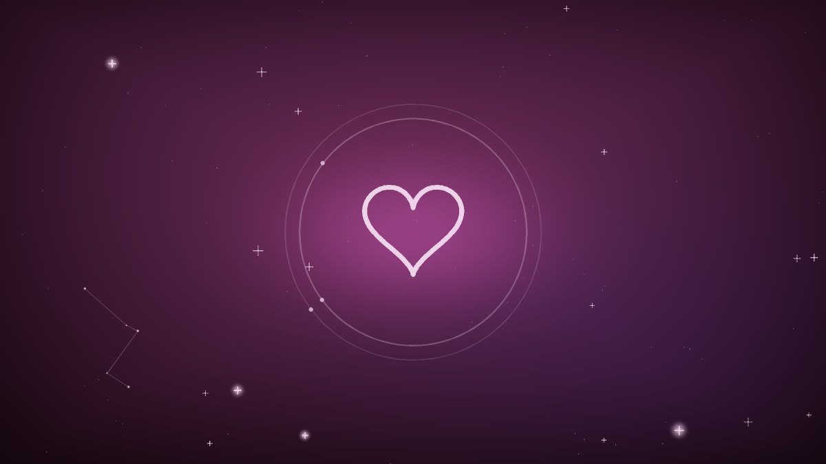 A steady heart resting in an open palm against a rose background