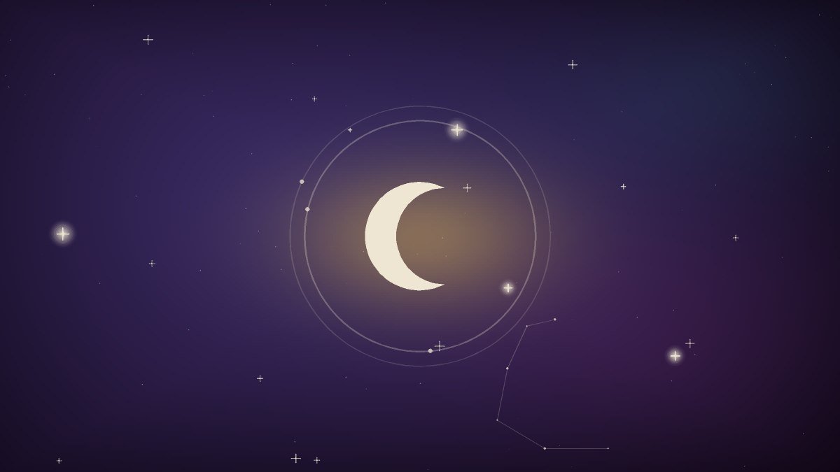 A spiral of small stars circling back toward its own glowing center