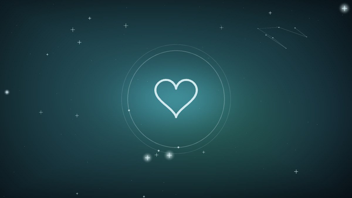 A single quiet heart shape fading at its edges