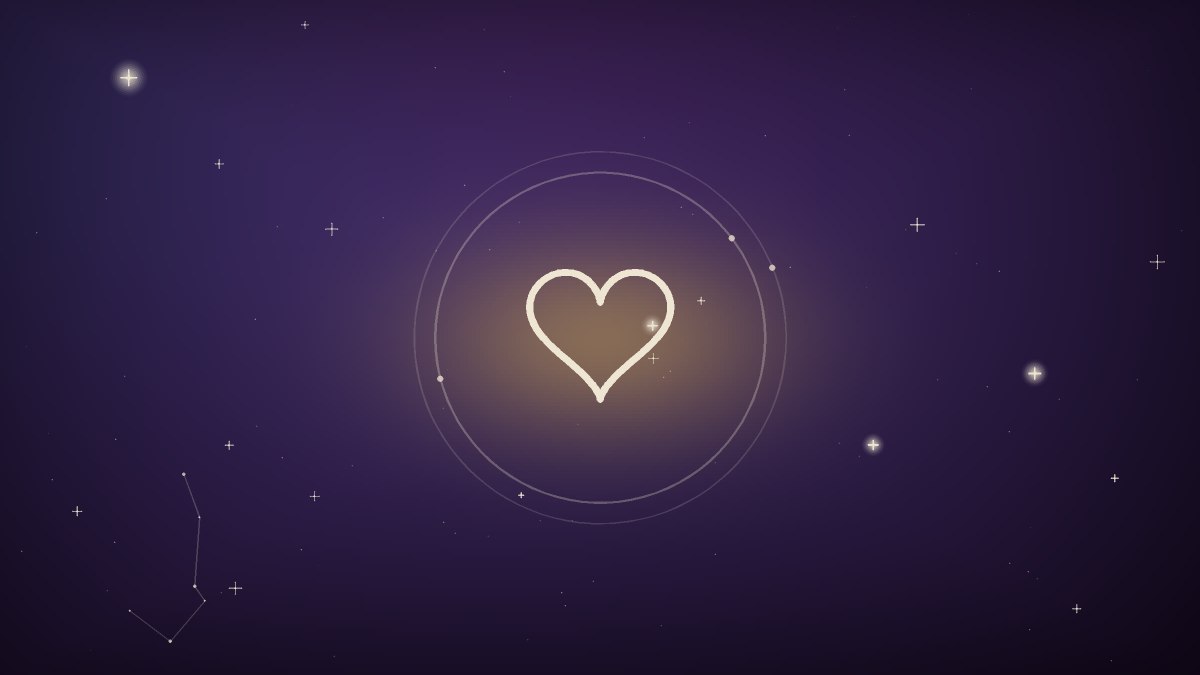 A heart outline going faint along one side