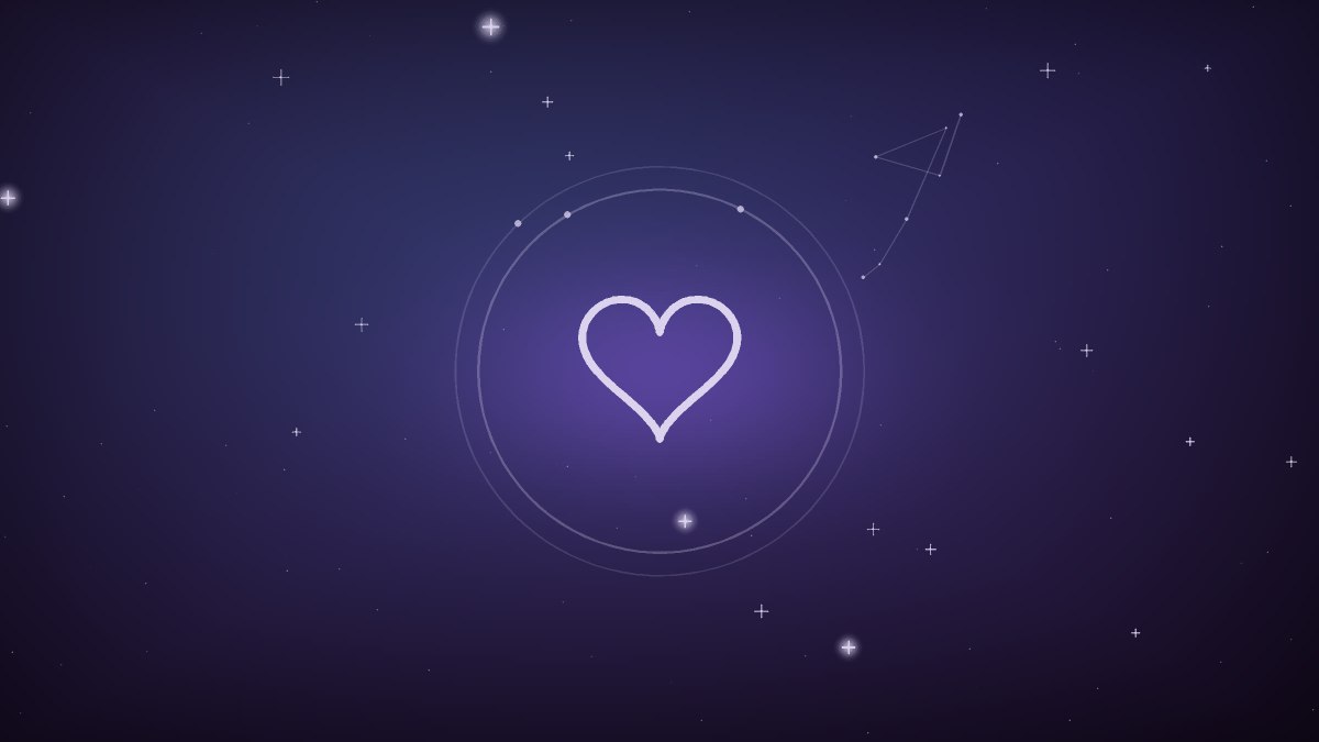 A warm heart glowing at the center